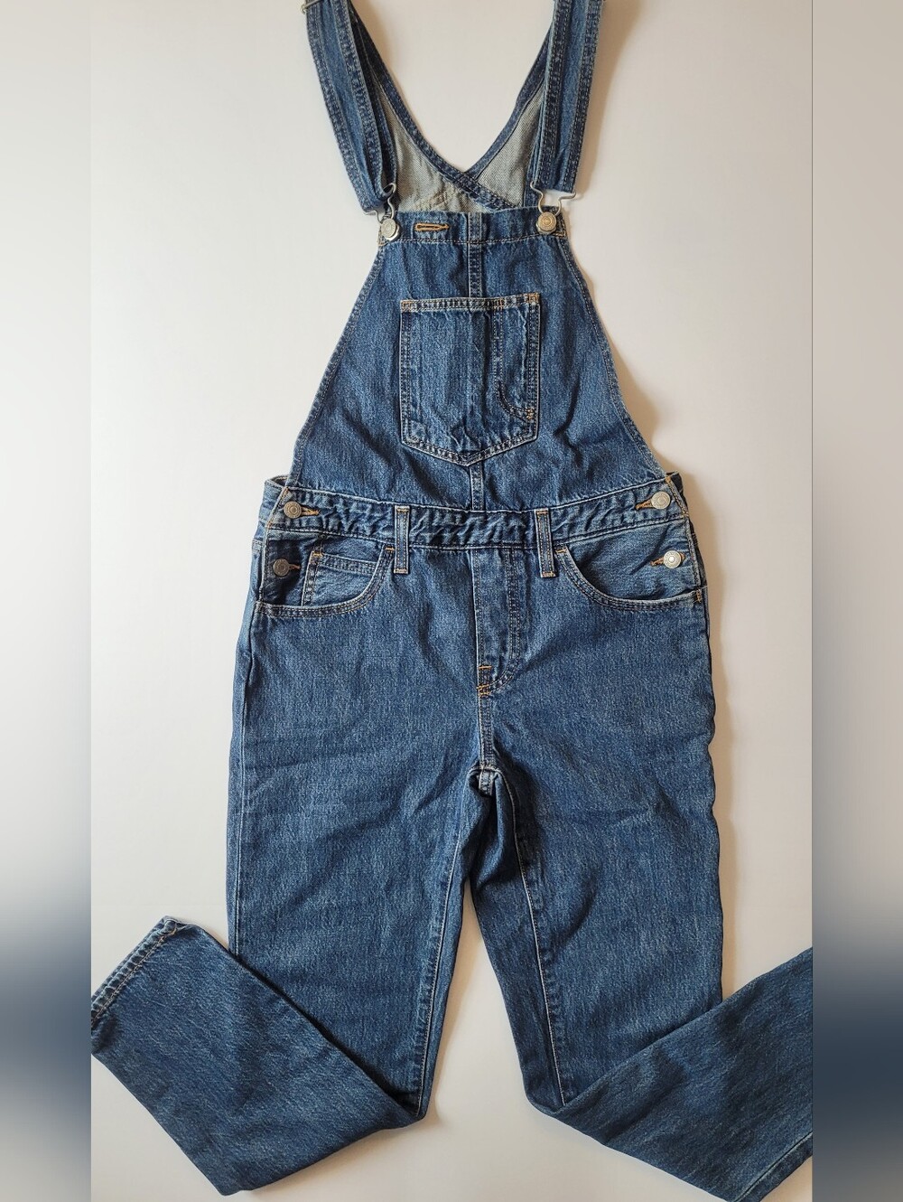 Levi's Vintage Denim Overalls Medium Wash Small ExCond Cropped Ankle